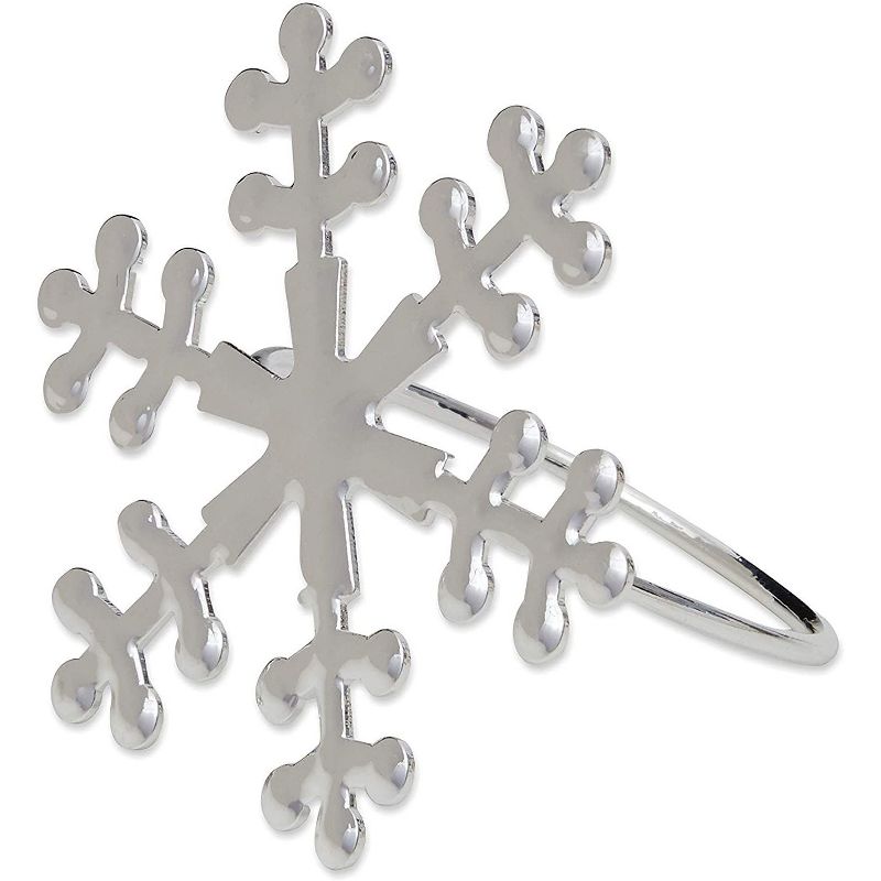 Farmlyn Creek 6 Pack Snowflake Napkin Rings for Christmas Holiday Party (2.2 x 1.7 in)
