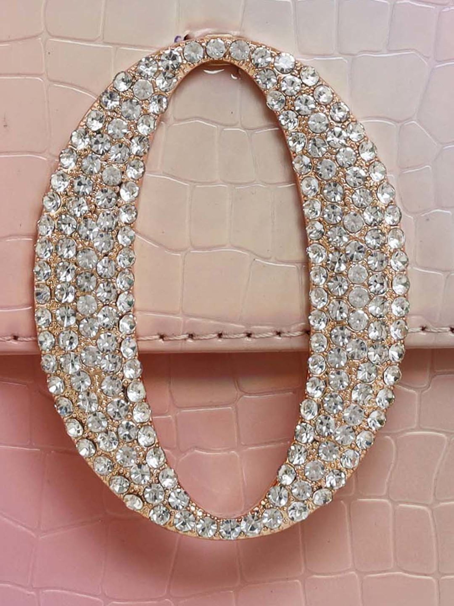 Esbeda Pink Textured Small Sling Handbag