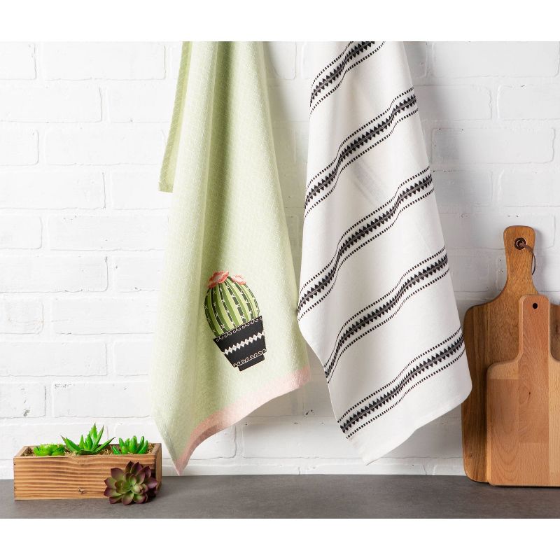 2pk Cotton Cactus Dishtowel Set - Design Imports
