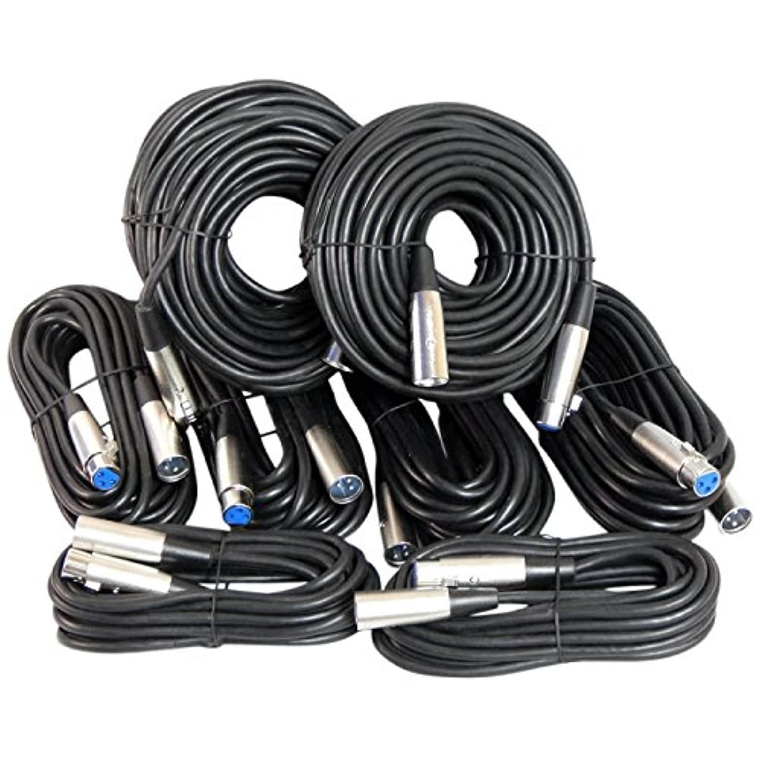 Your Cable Store XLR/Mic Cable Kit Two 50 ft, Two 15 ft and Four 25 Foot XLR Patch Cables