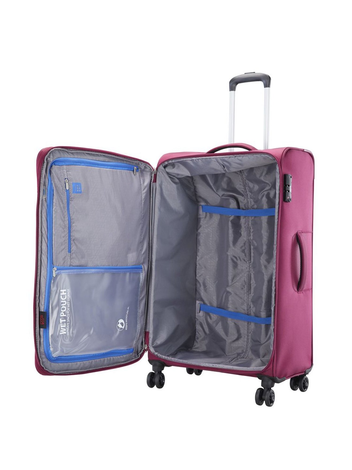 VIP Adept Red Solid Soft Large Trolley Bag - 32 cm