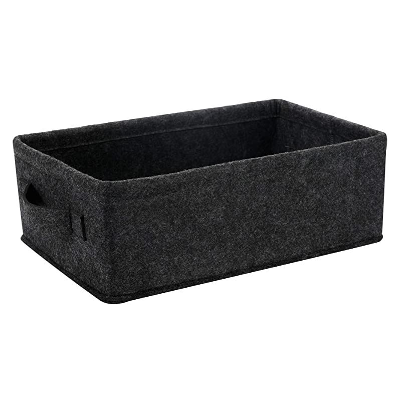 Gray Storage Baskets Narrow Storage Basket Organizer Storage Bins for Small Toys Keys Make Up Hair Cosmetic Drawer Home Decor Storage Basket Decorative Storage Bin