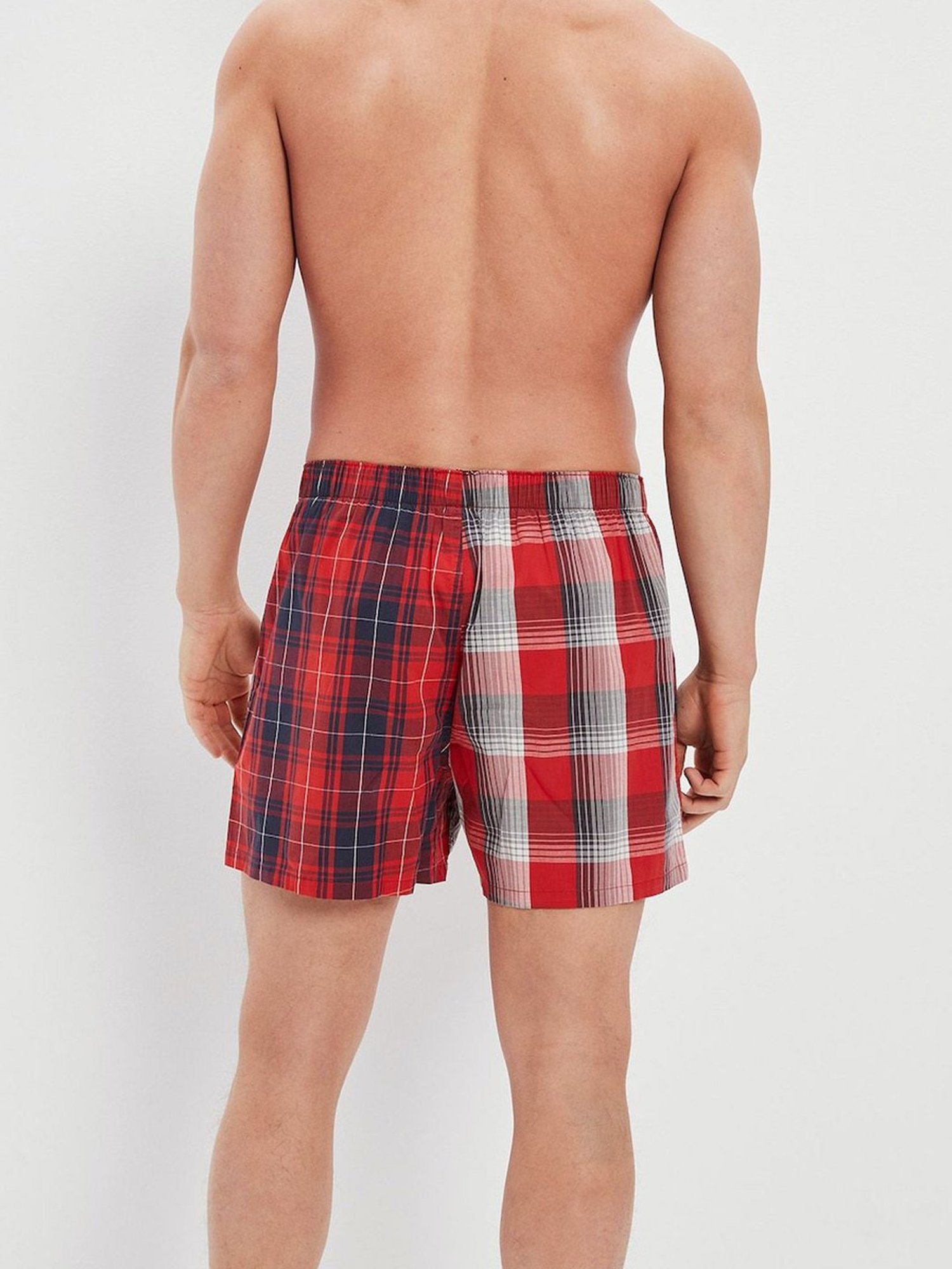 American Eagle Outfitters Red Cotton Regular Fit Checks Boxers