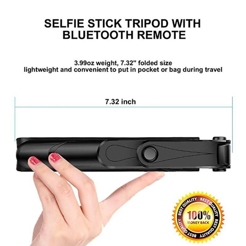 Retractable Handheld Tripod Selfie Stick Bluetooth Extendable Monopod Selfie Stick Tripod for iPhone Samsung XiaoMi