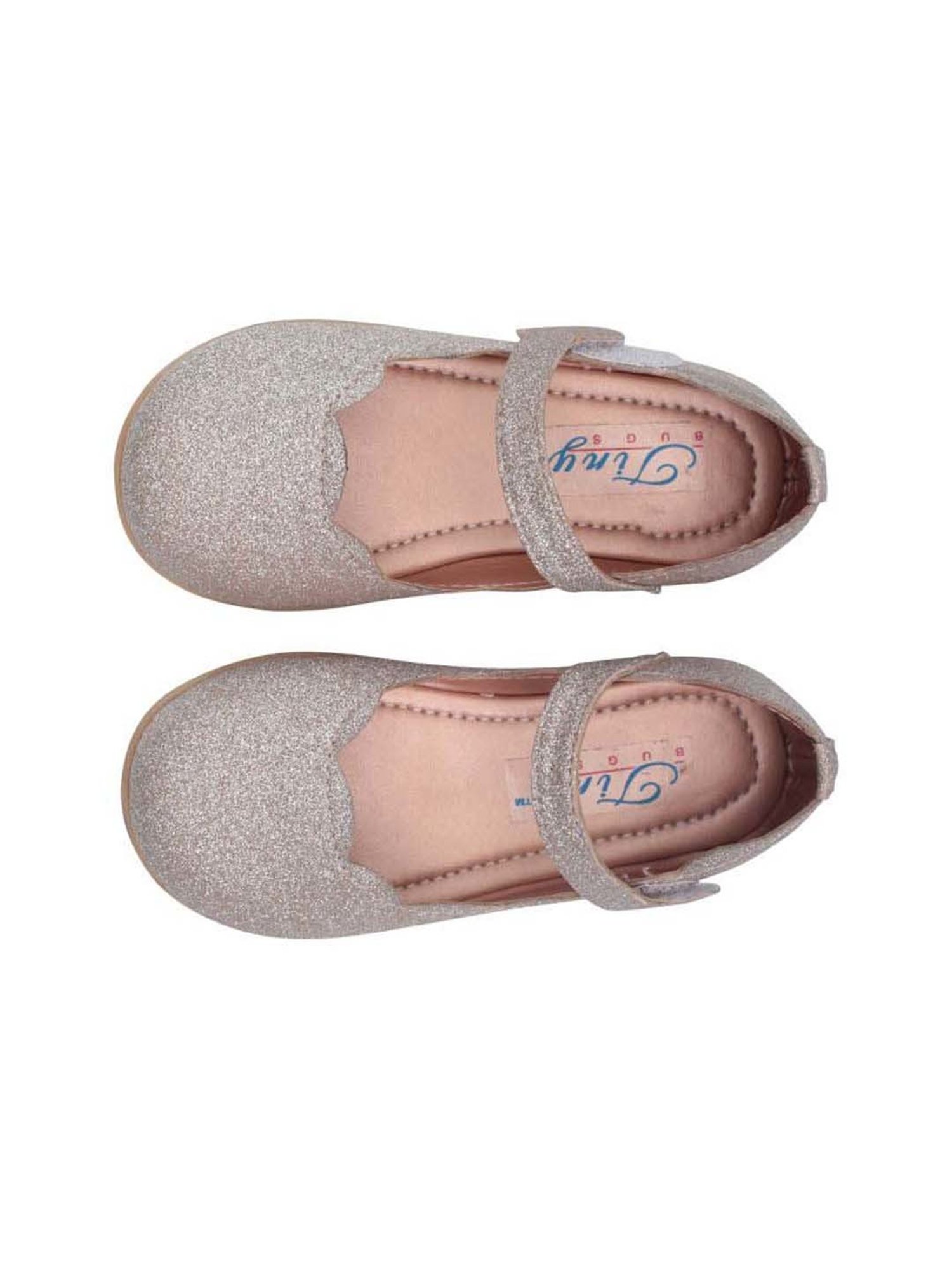 Tiny Bugs Kids Golden Mary Jane Shoes