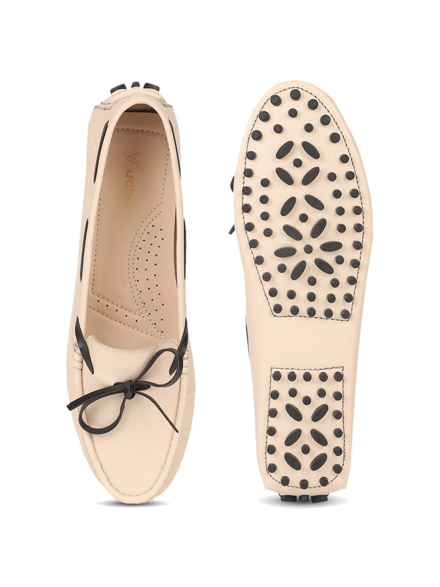 Yoho Women's Beige Boat Shoes