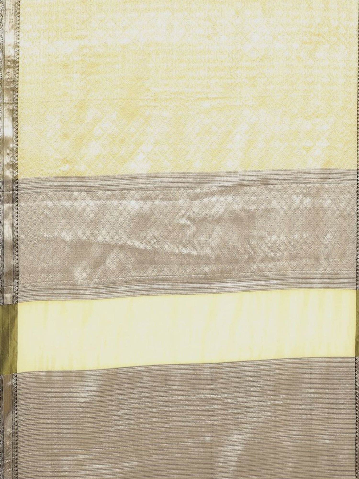 Banarasi Silk Works Yellow Woven Saree With Unstitched Blouse