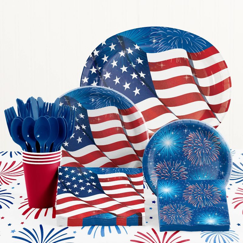 48ct Fireworks & Flags Napkins