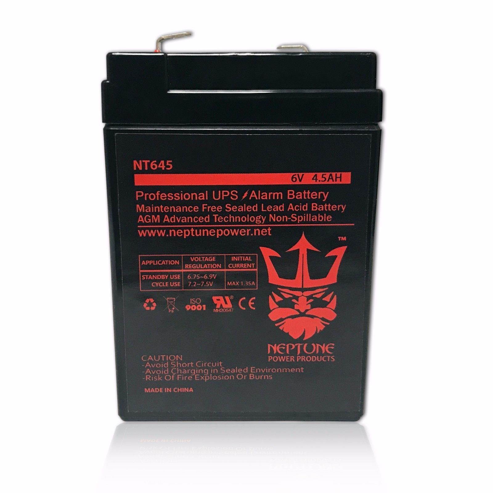 4 NT645 PS640 Battery Lead Acid Battery 6V 4.5ah 6 Volt Mojo Game Feed