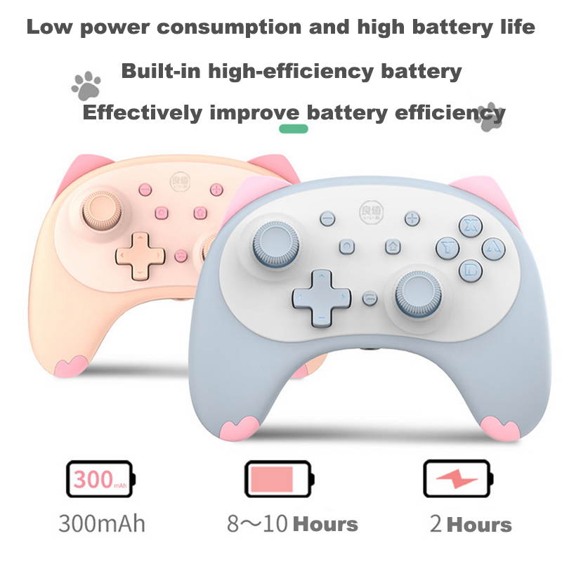 IINE Cat 4nd Wireless Controller For Nintendo Switch /Switch Lite Gamepad Joystick Voice Wake UP Headphone Plug