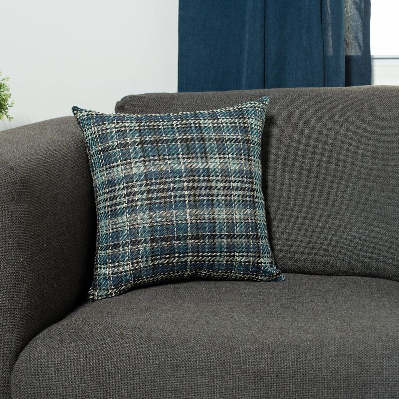 18"x18" Claire Decorative Throw Pillow Blue - SureFit