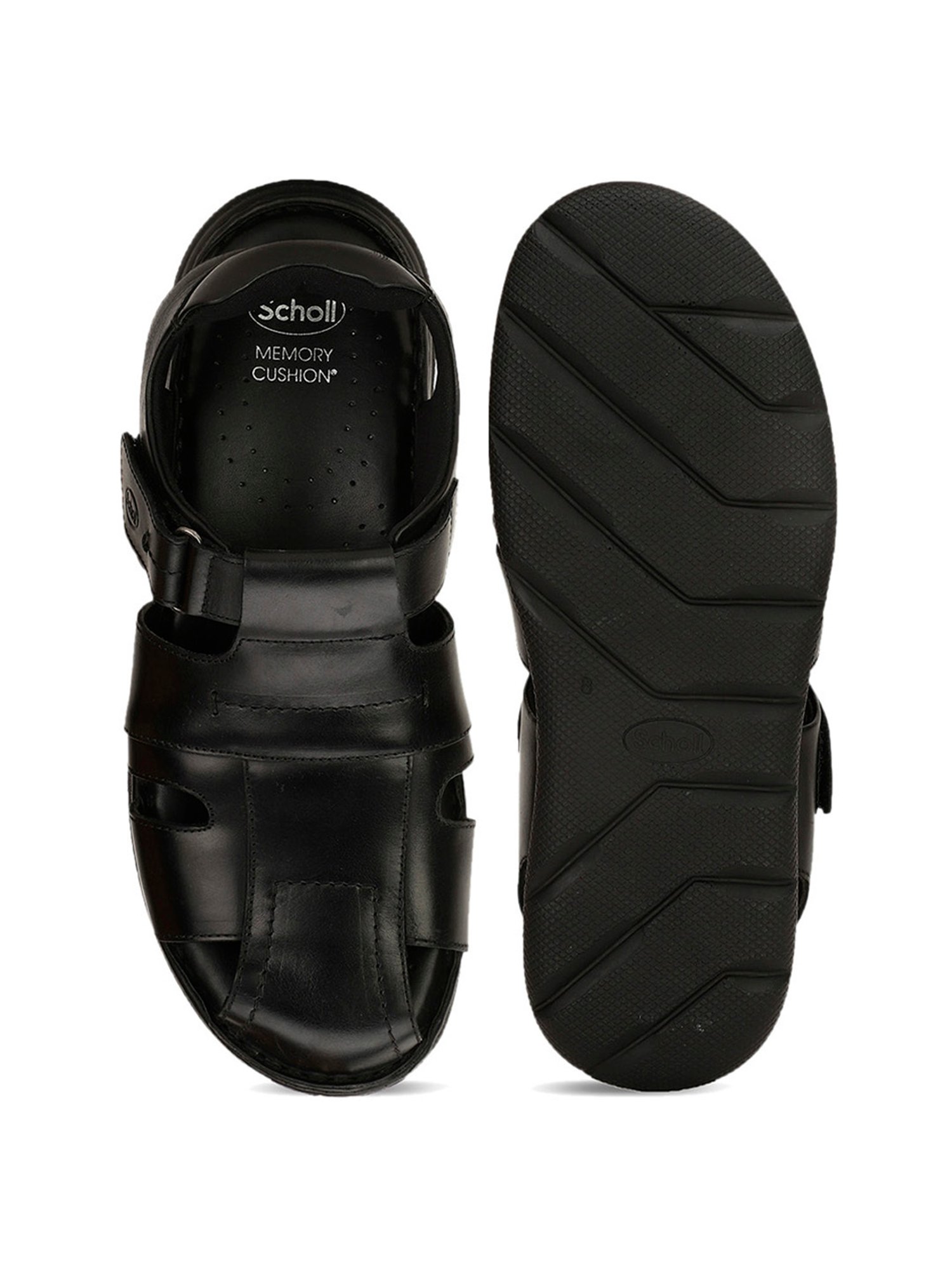 Scholl by Bata Men's Black Fisherman Sandals