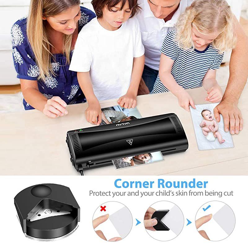 Laminator Machine 4 in 1 Thermal Laminator with 20 Laminating Pouches Paper Trimmer Corner Rounder for HomeOfficeSchool Use Laminates Up to 9 Inches