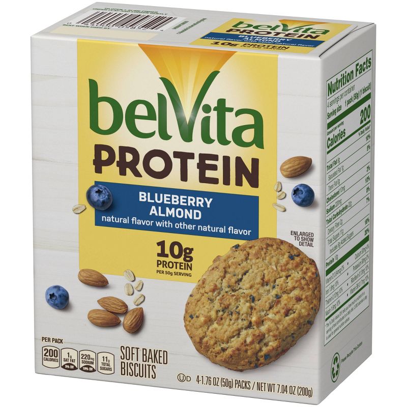 belVita Protein Blueberry Almond Breakfast Bars - 4ct