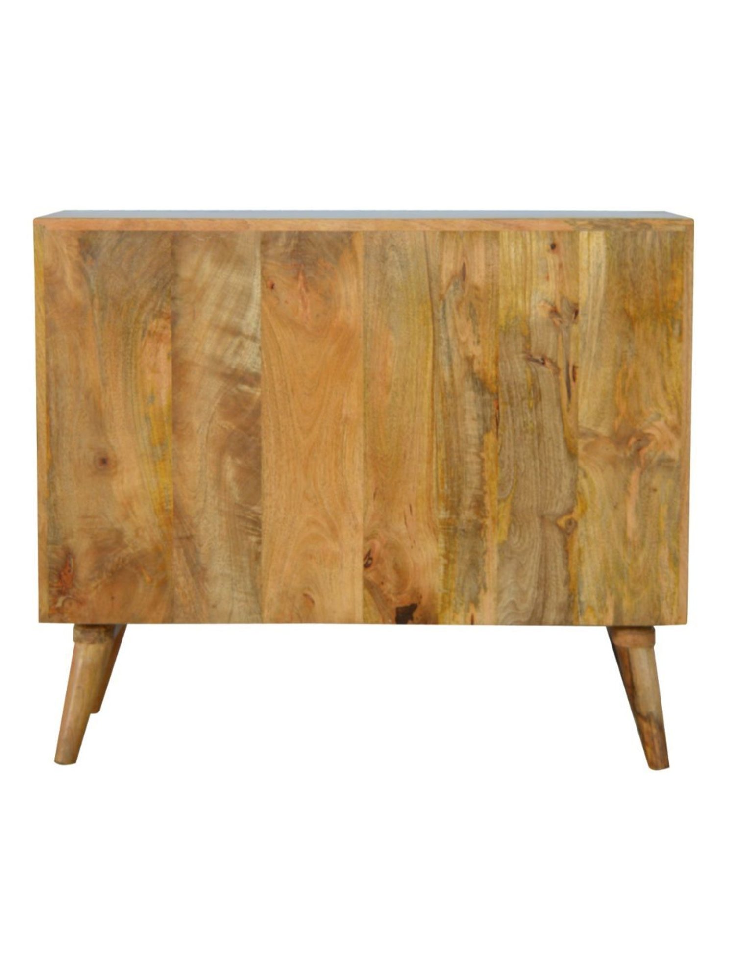 Fabindia Brown Sheesham Wood Textured Cabinet