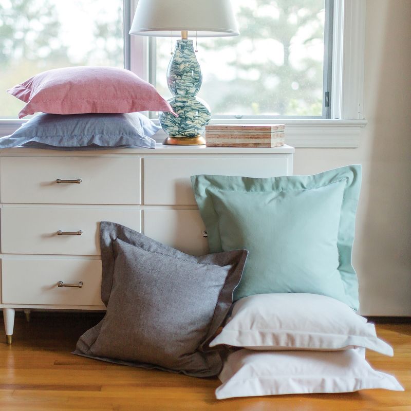 EY Essentials 20" x 20" Hemstitch Natural Pillow