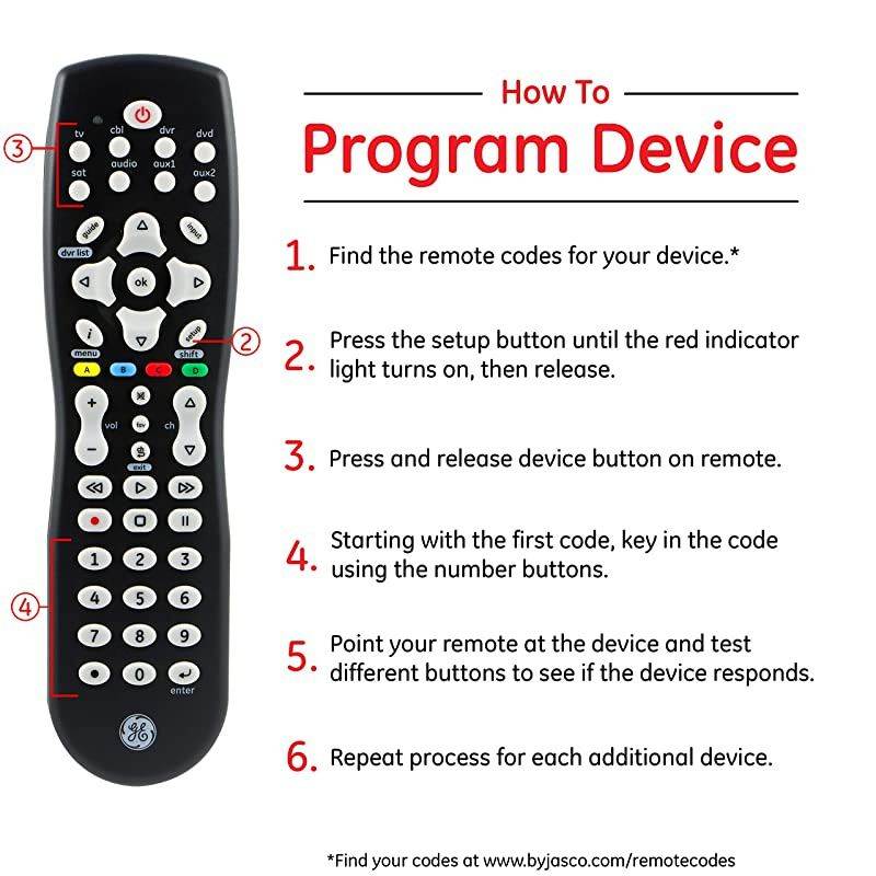 Universal Remote Control for Samsung, Vizio, Lg, Sony, Sharp, Roku, Apple TV, TCL, Panasonic, Smart TVs, Streaming Players, Blu-Ray, DVD, Simple Setup, 8-Device, Black, 33715