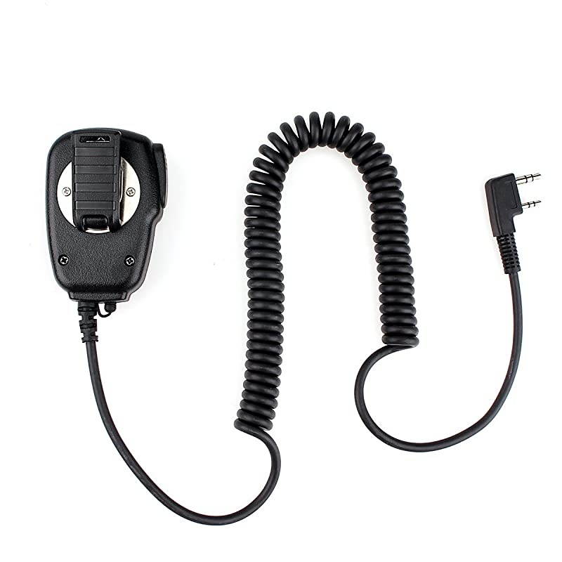 H777 Walkie Talkies Mic 2 Pin Shoulder Speaker Mic for  RT15 RT21 RT22 RT5R Arcshell AR5 Baofeng UV5R BF888S 2 Way Radios 1 Pack