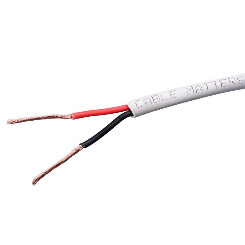 16 AWG CL2 in Wall Rated OxygenFree Bare Copper 2 Conductor Speaker Wire Speaker 100 Feet