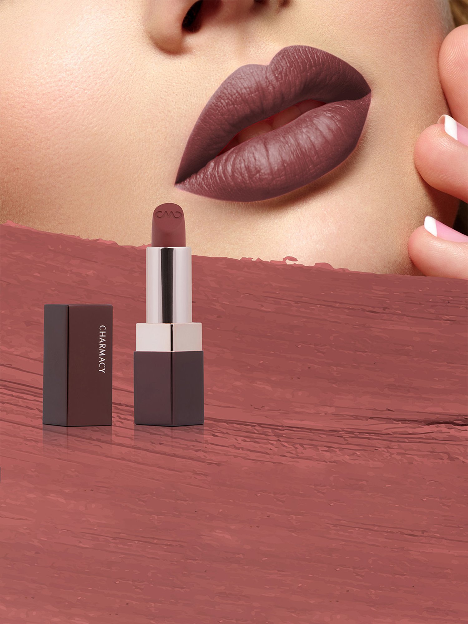 CHARMACY Milano Soft Satin Matte Lipstick Fuzzy Wuzzy 59 - 3.8 gm