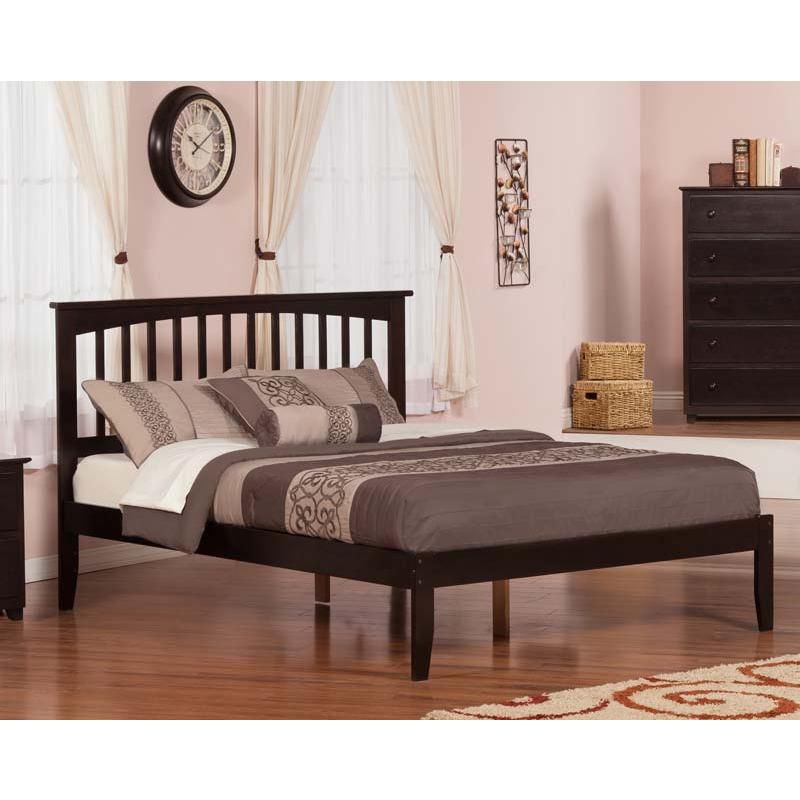 Mission Queen Open Foot Espresso - Atlantic Furniture