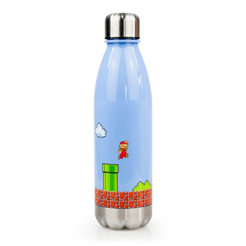Just Funky Super Mario Bros Water Bottle |  17 oz | Mario Collectibles