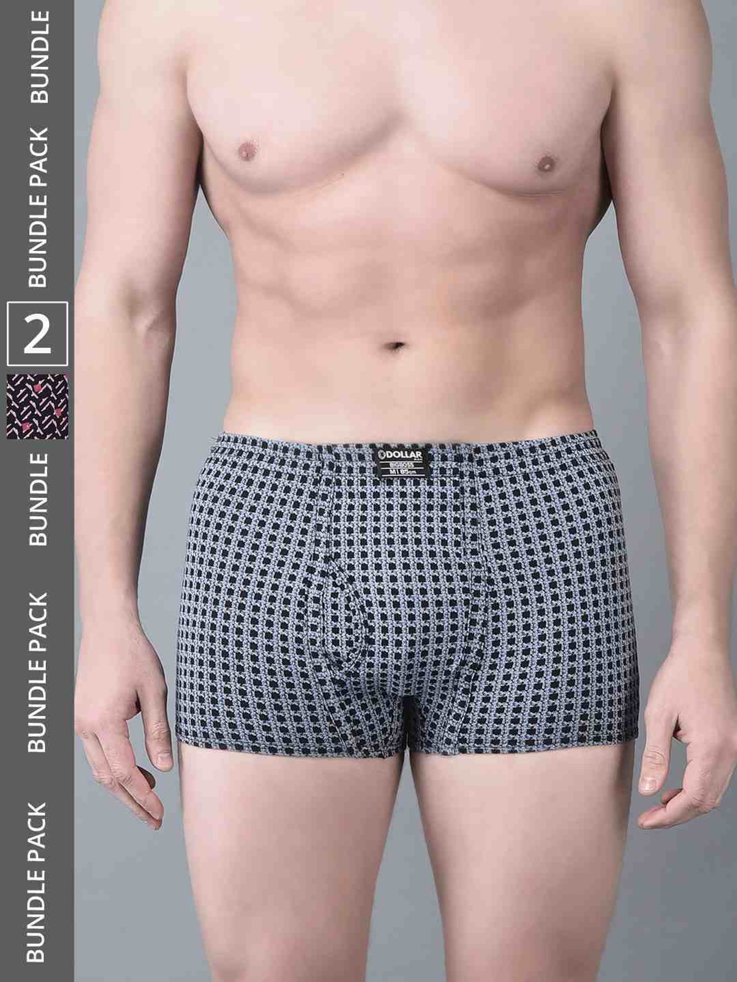 Dollar Bigboss Assorted Cotton Regular Fit Printed Trunks - Pack Of 2
