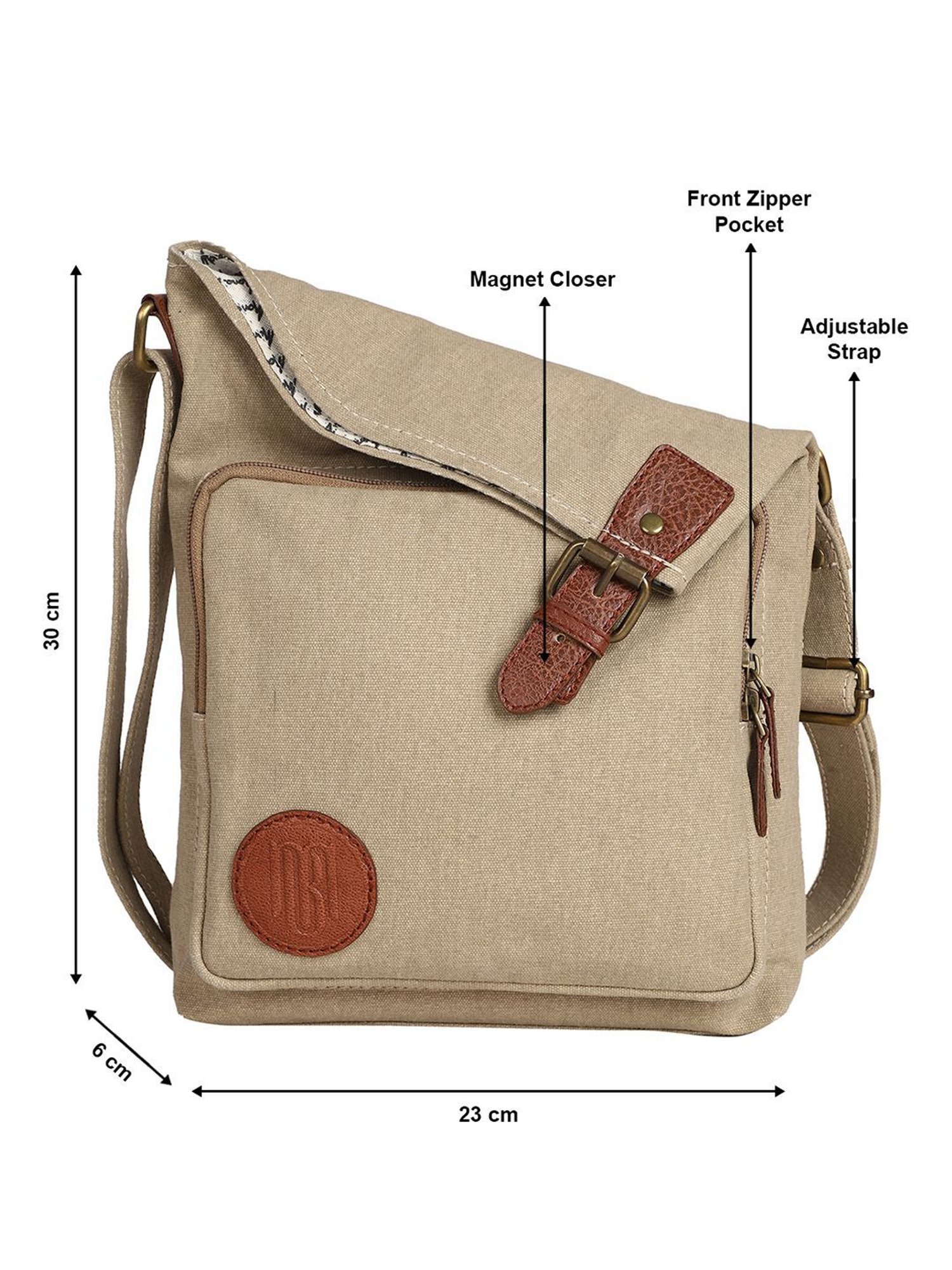 Mona B Beige Small Cross Body Bag