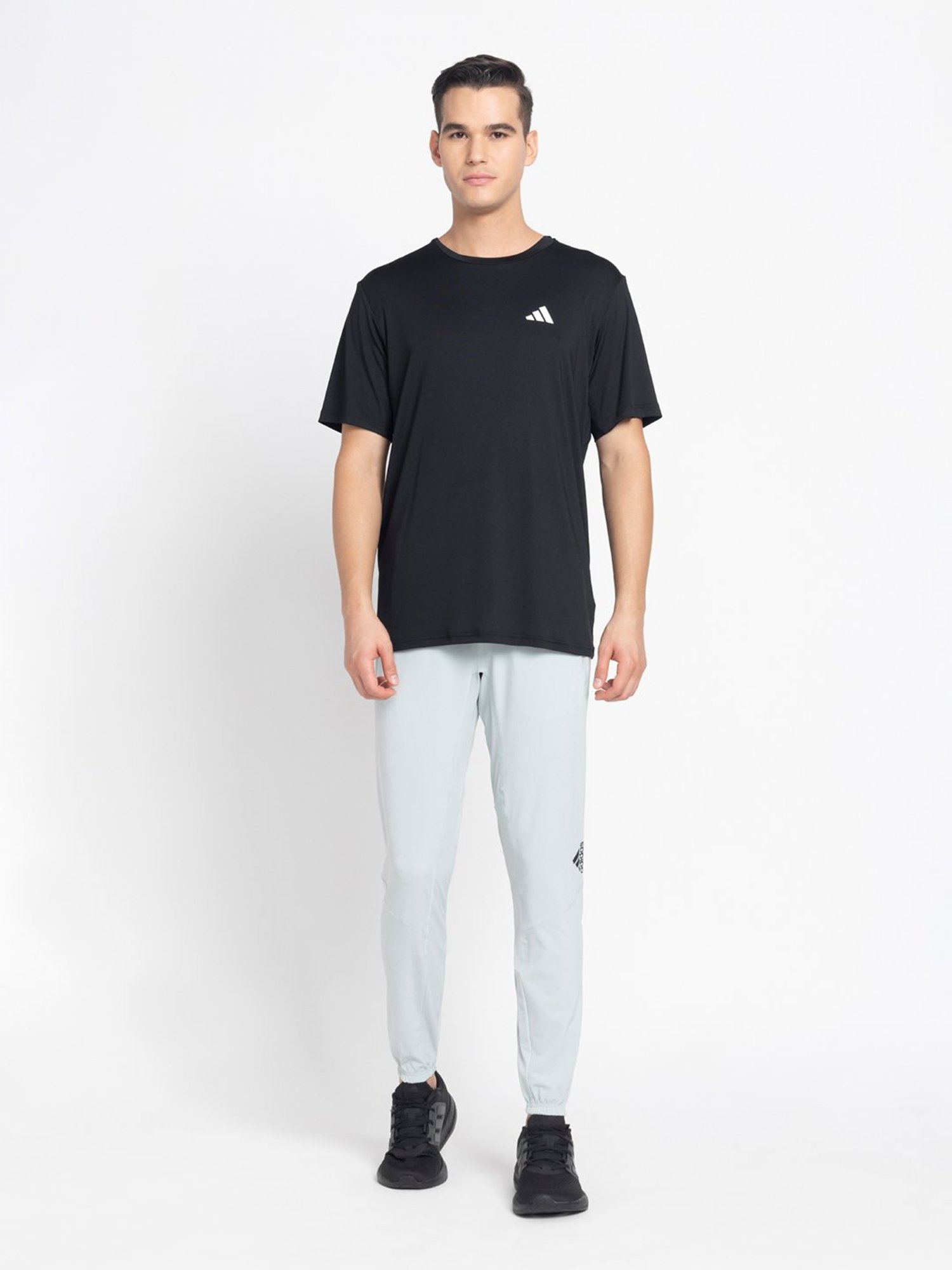 adidas TR-ES STRETCH Black Regular Fit Sports T-Shirt