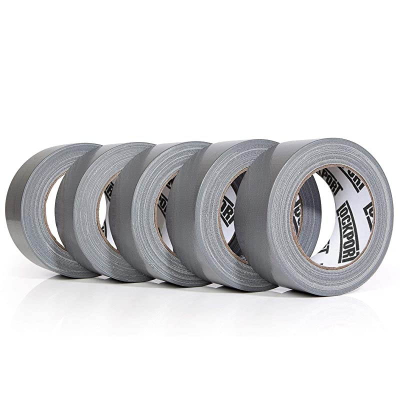 Duty Silver Duct Tape - 5 Roll Multi Pack - 30 Yards x 2 Inch - Strong, Flexible, No Residue, All-Weather and Tear by Hand - Bulk Value for Do-It-Yourself Repairs, Industrial, Professional Use