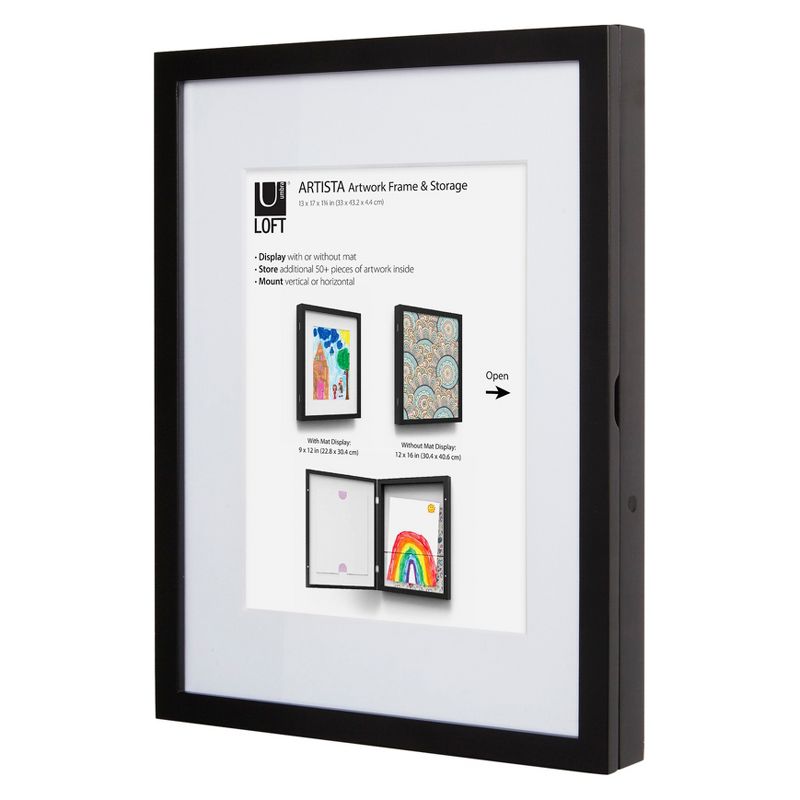 8.5" x 11" Loft by Umbra Kids' Art Display & Storage - Black