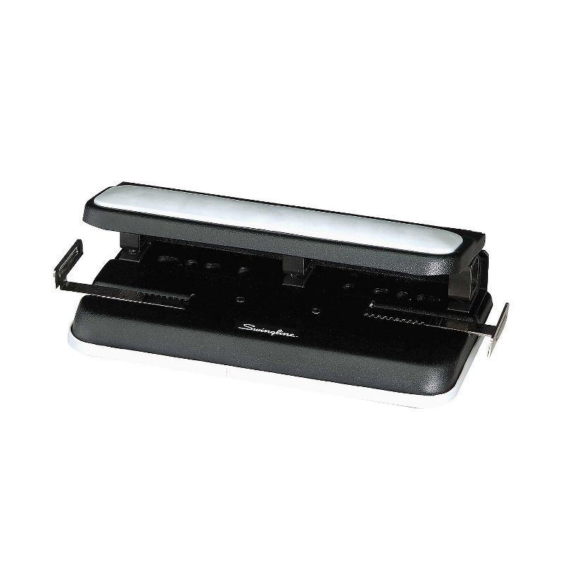 Swingline 32-Sheet Easy Touch Two-to-Seven-Hole Punch 9/32" Holes Black/Gray 74300