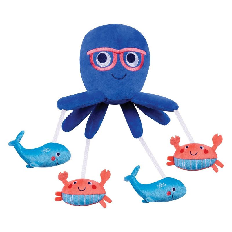 Lambs & Ivy Sky Rocket Planets/Stars Musical Baby Crib Mobile Soother Toy- Blue