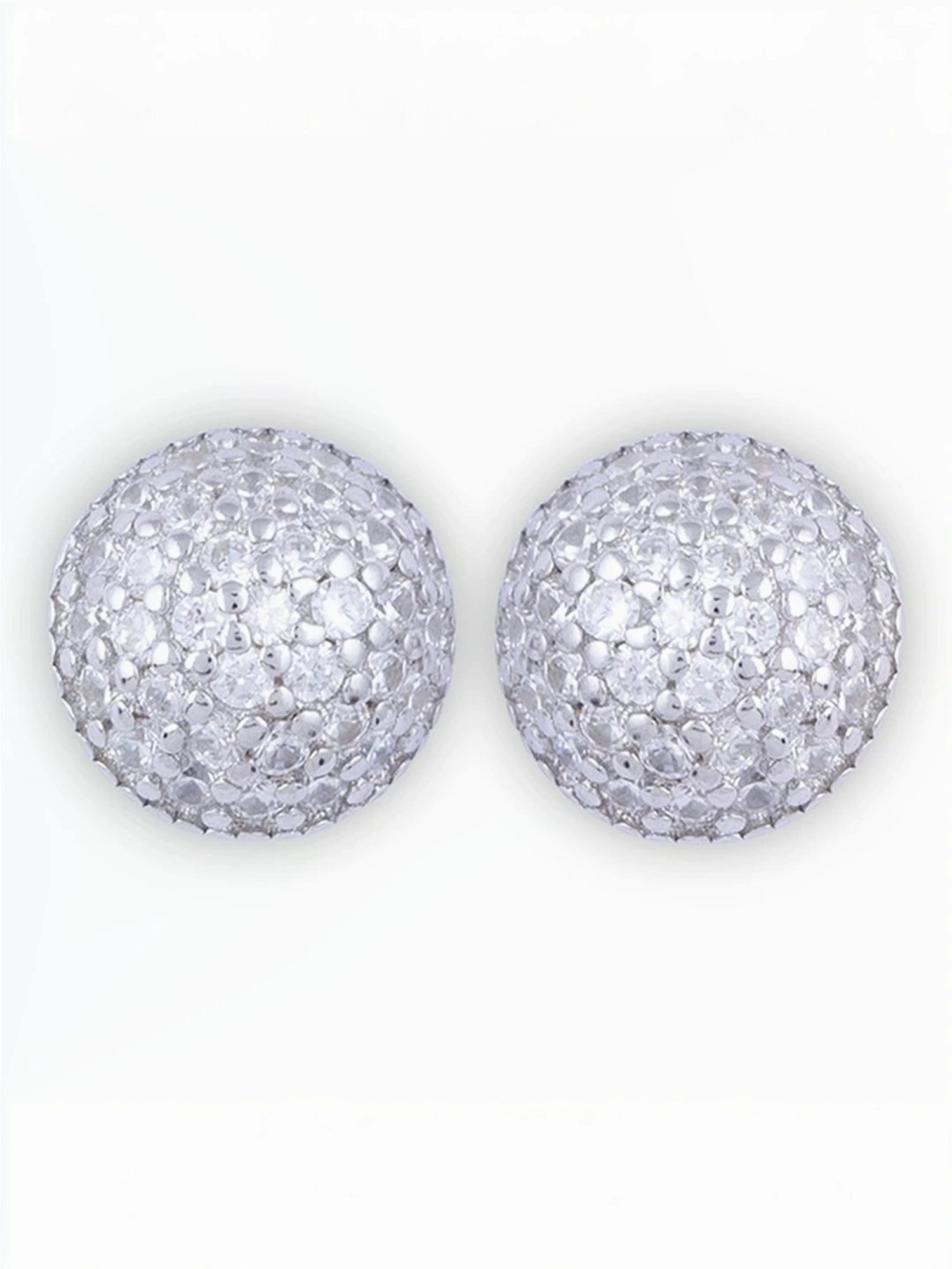 Touch925 Sterling silver White Disco CZ Tops for Women & Girls