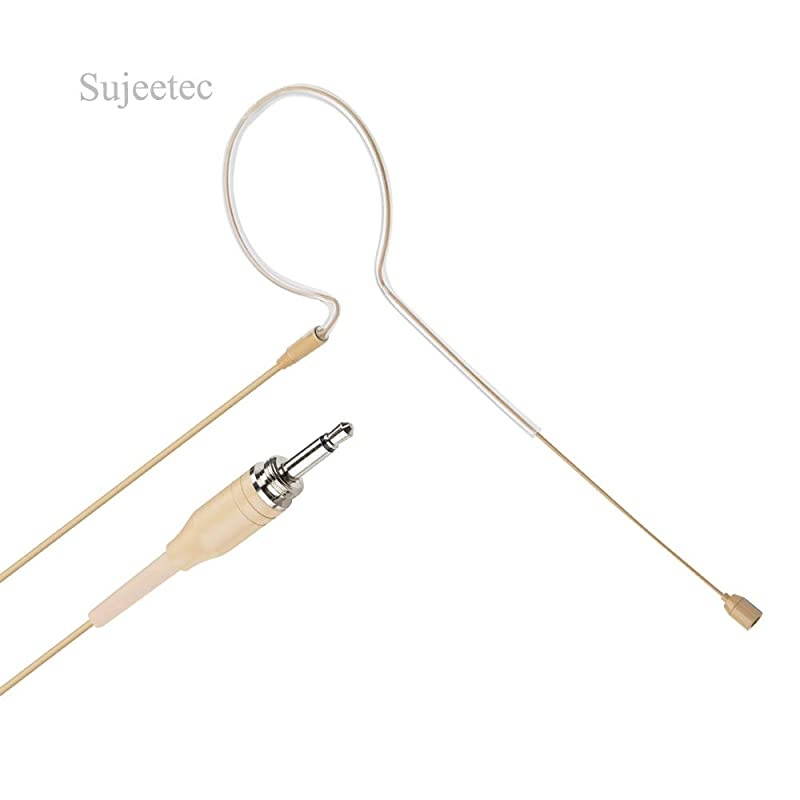 Pro Earset Microphone Headset Headworn Microphone Over Ear Condenser Mic for Wireless System Bodypack Transmitter Ideal for Singing Presentation Churches Lectures Beige