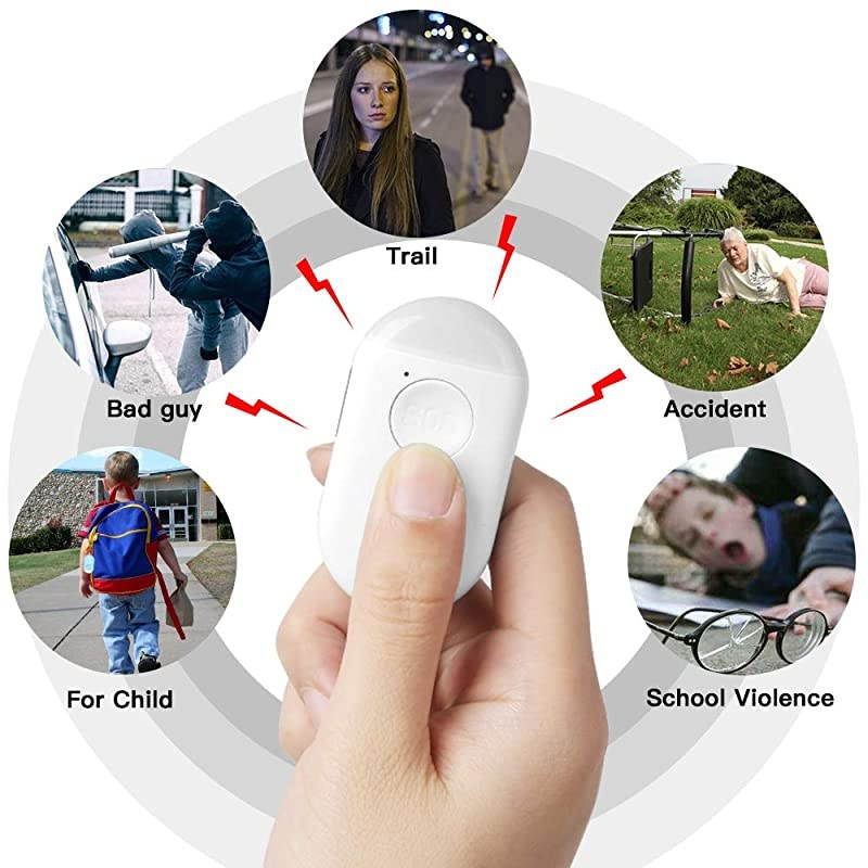 Personal Alarm Safe Sound - 130dB USB Rechargeable Emergency Self Defense Keychain Siren Security Alarms Safety Devices for Women Kids Elderly with SOS Alert Panic Button LED Flashlight