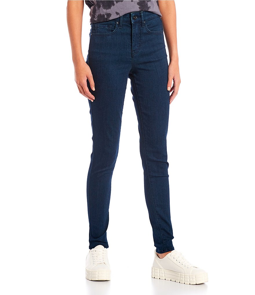 Frayed High Rise Skinny Jeans