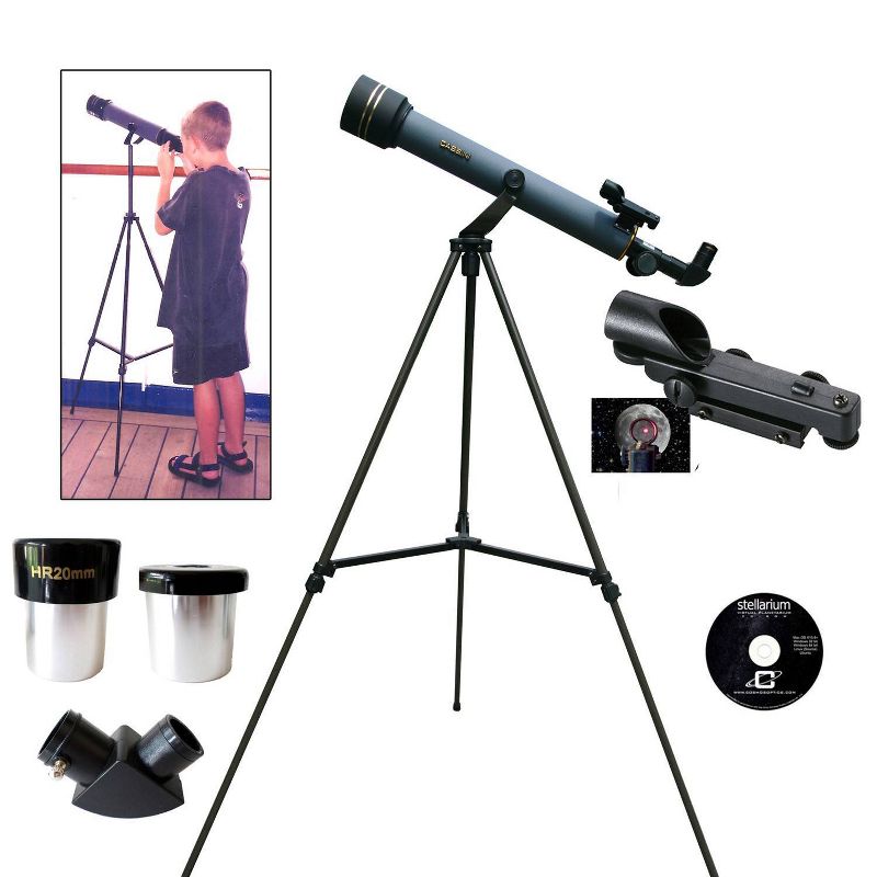 Cassini C-650 600mm X 50mm Astro-Terrestrial Refractor Telescope - Blue