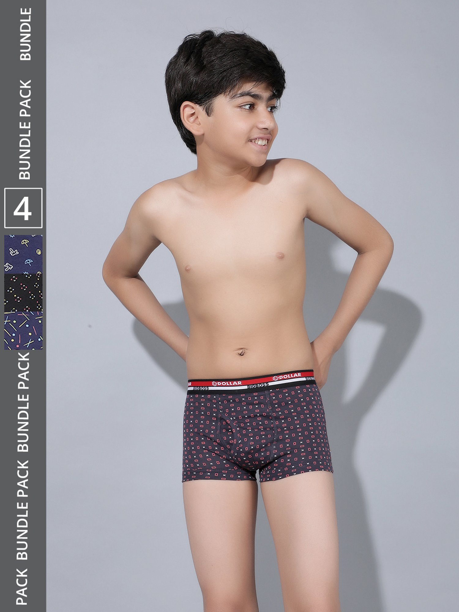 HOP Kids by Westside Yellow Printed Cotton Briefs - Pack of 5