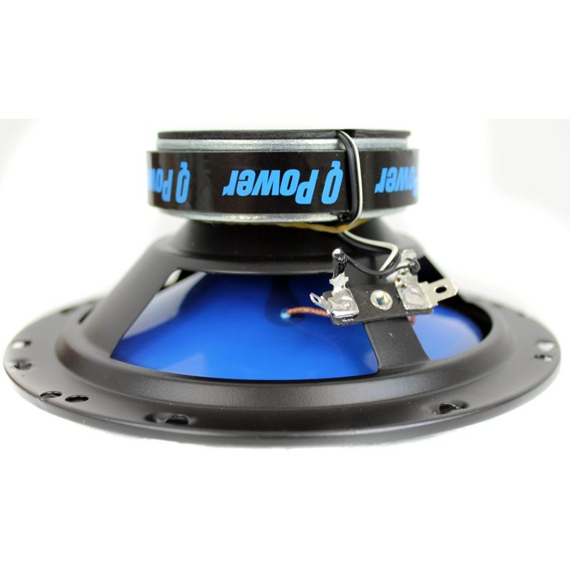 QPower 6.5" 300W 2-Way Blue Car Audio Stereo Coaxial Speaker Set, 4pk | QP650