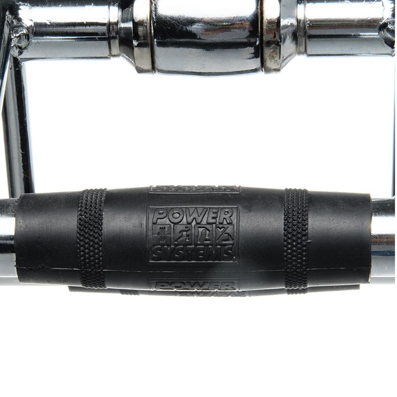 Power Systems Premium Revolving Steel Low Pulley Handle Accessory Attachment with Ergonomic Handgrips for Home & Gym Strength Building