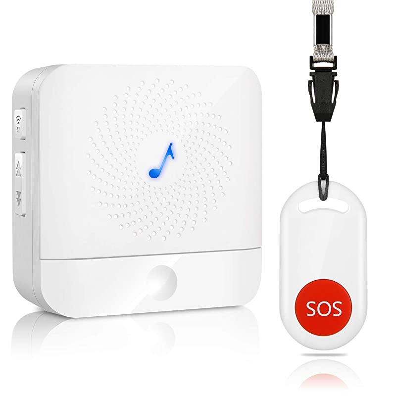 Caregiver Pager Wireless Patient Pager -  Personal Smart Call System SOS Call Buttons/Transmitters & Receivers, Nurse Calling Alert Patient Help System for Home/Elderly
