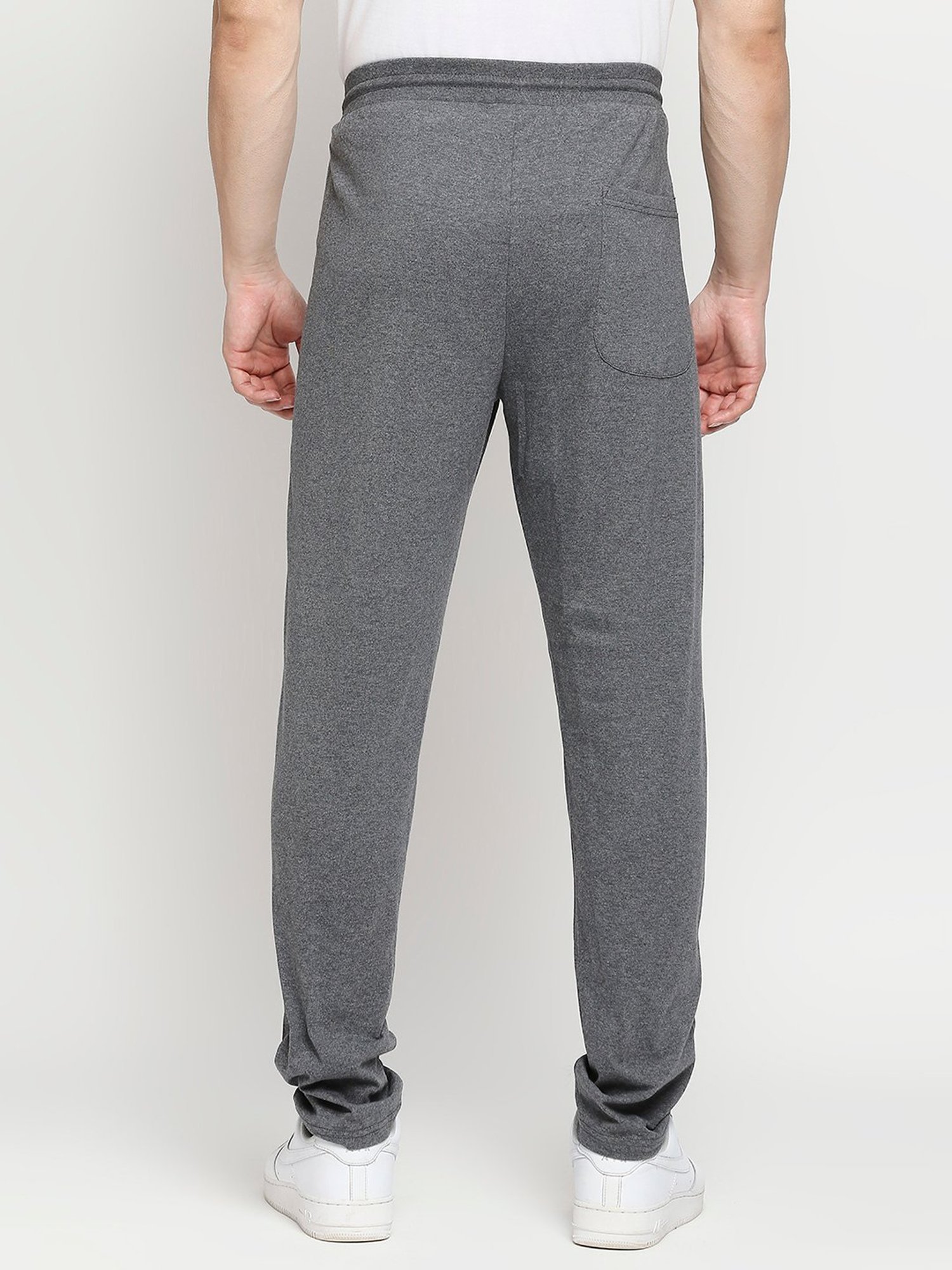 UnderJeans by Spykar Grey Cotton Regular Fit Trackpants