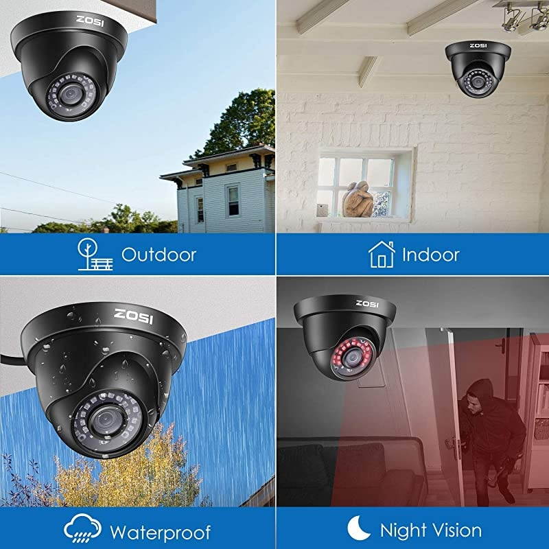 1080P HD 1920TVL Hybrid 4in1 CVITVIAHD960H Analog CVBS Security Surveillance CCTV Camera WeatherproofIndoor Outdoor80ft IR Distance for HDTVI AHD CVI and CVBS960H Analog DVR