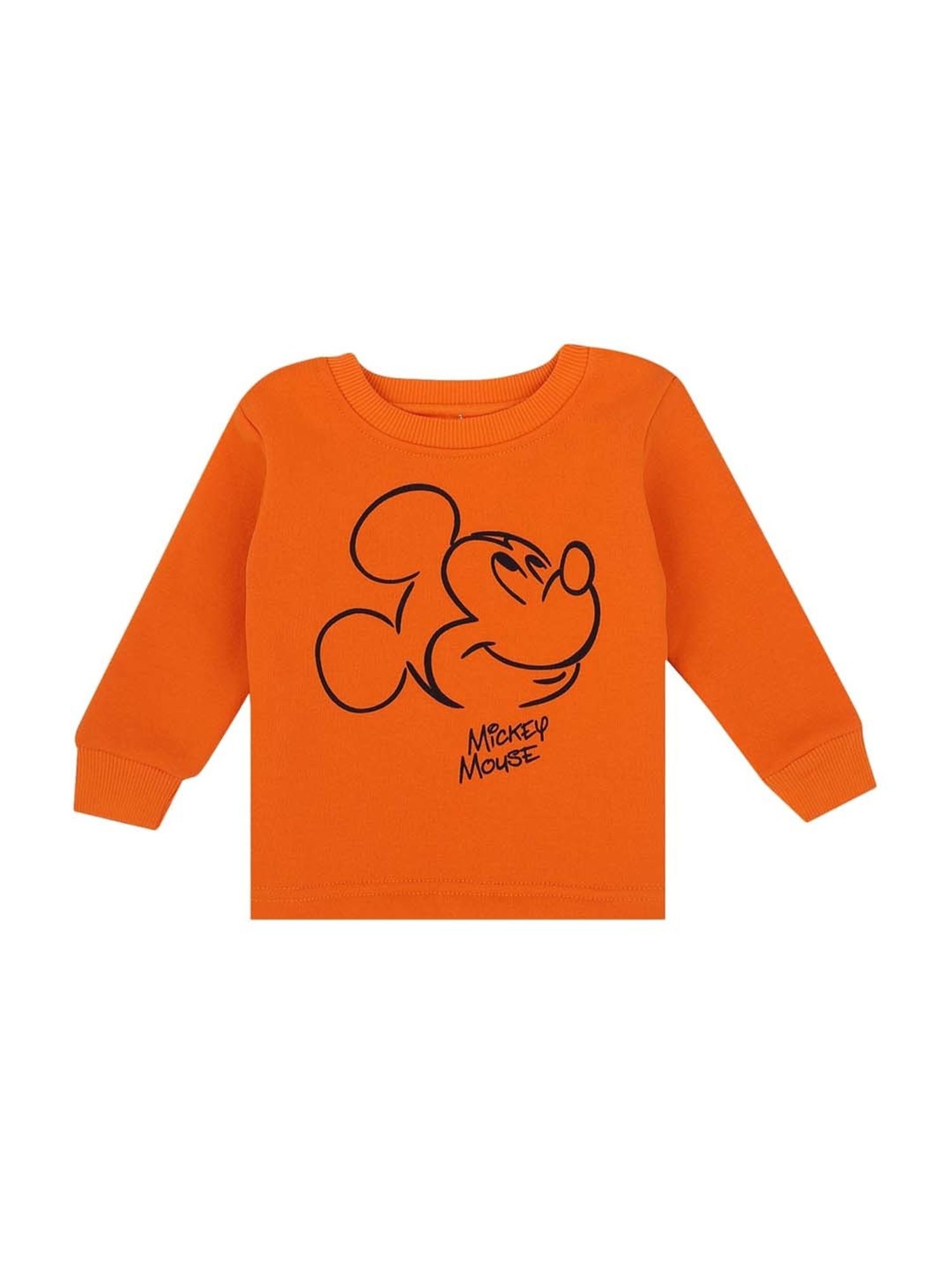 Bodycare Kids Orange Cotton Printed Full Sleeves T-Shirt