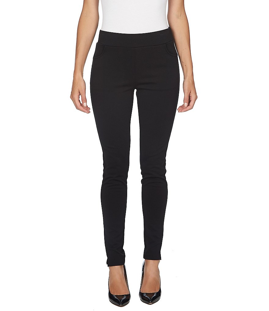CeCe Ankle Slit Straight Ponte Leggings