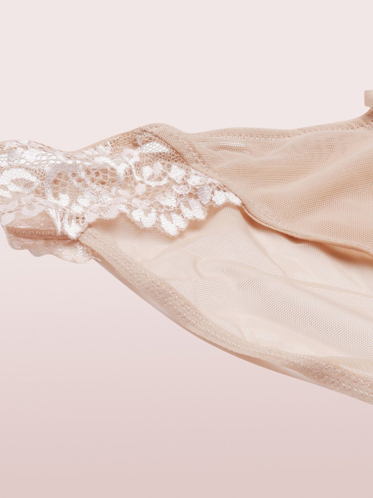 Enamor Beige Lace Bikini Panty