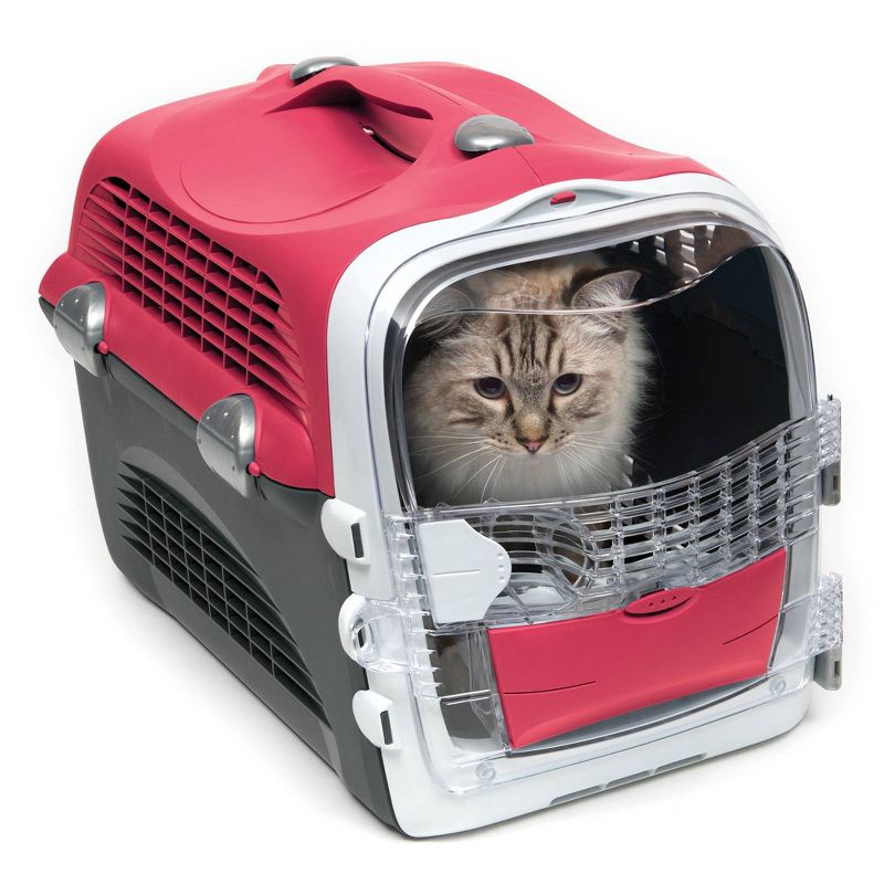 K&H Pet Products 3994 Thermo Outdoor Water Resistant Safe Escape Heated Kitty House with 2 Door Flaps For Feral and Outdoor Cats, Barn Red, Black