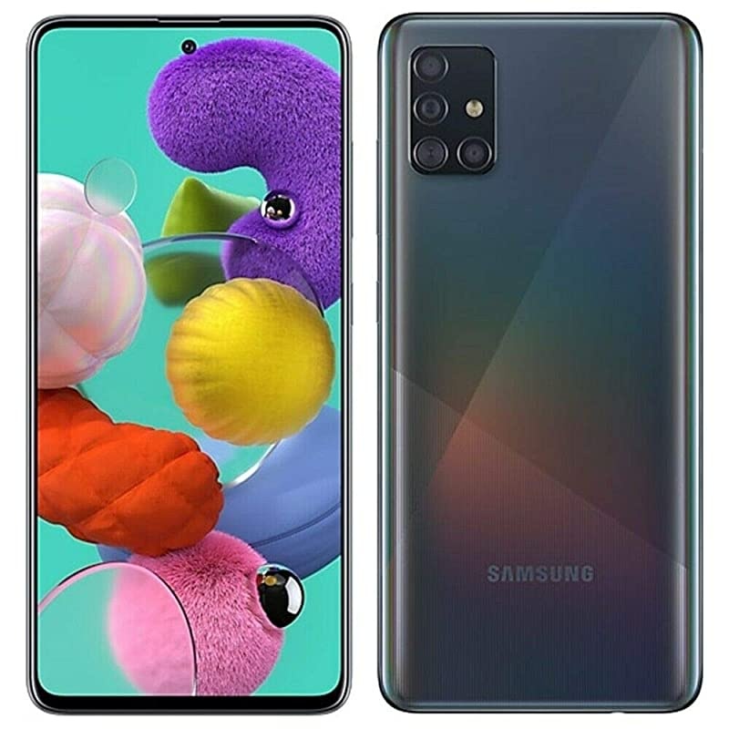Galaxy A51 A515F 128GB DUOS GSM Unlocked Phone w/Quad Camera 48 MP + 12 MP + 5 MP + 5 MP (International Variant/US Compatible LTE) - Prism Crush Black