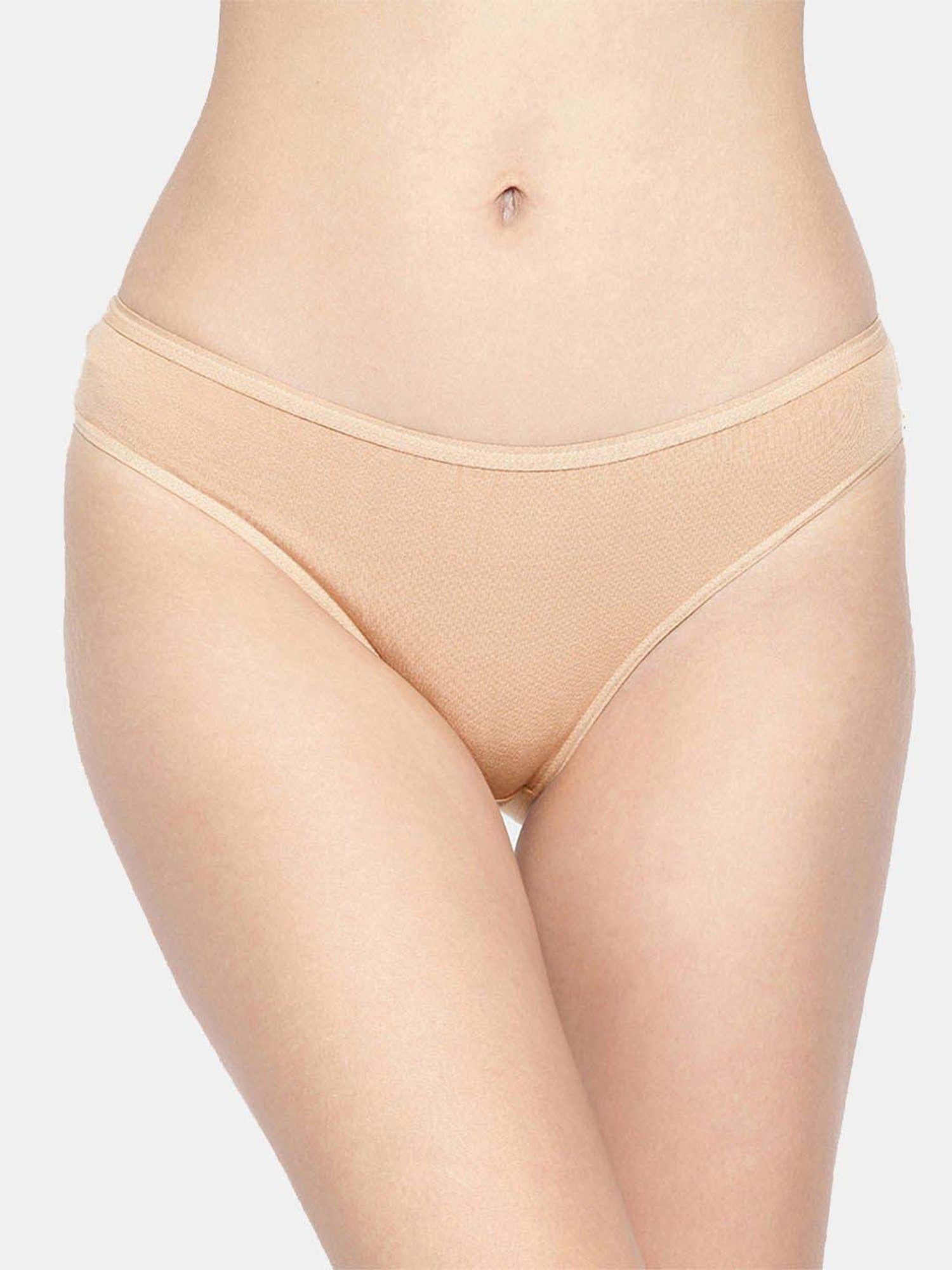 Inner Sense Navy & Beige Plain Bikini Panty - Pack Of 2